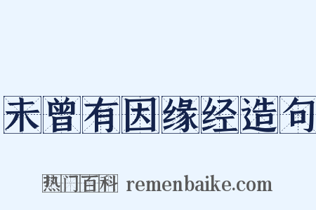 未曾有因缘经造句是什么意思的图片